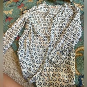 Banjanan Blue Floral Button Down Shirt